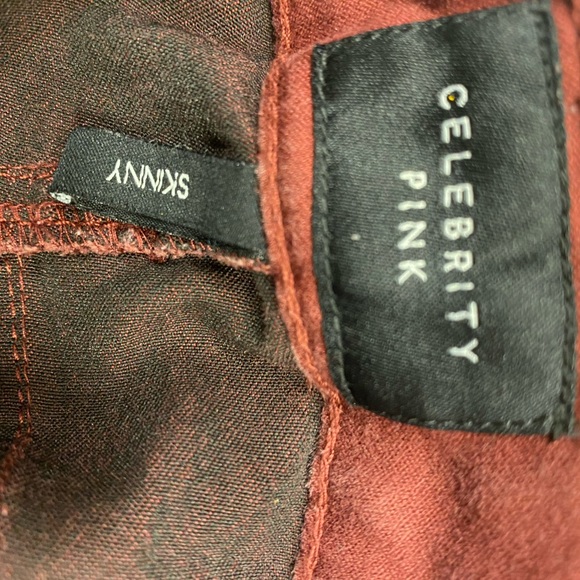 Burnt Red jeans Size 11/30 Celebrity Pink. - Picture 7 of 8